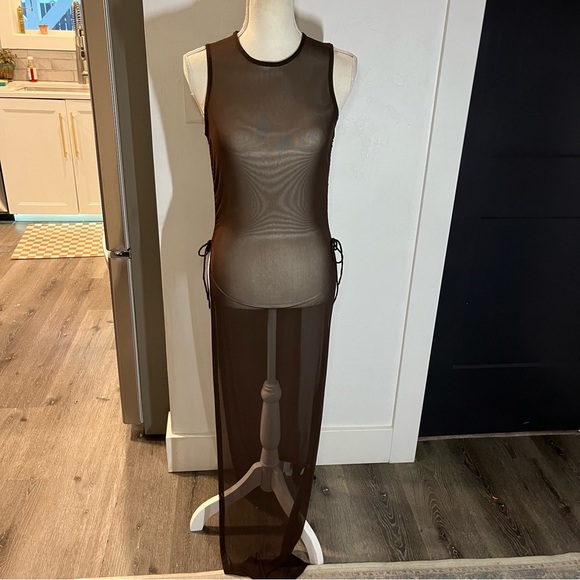 Revolve Superdown Chelsea Maxi Brown Cover Up Sz Small - Picture 4 of 10